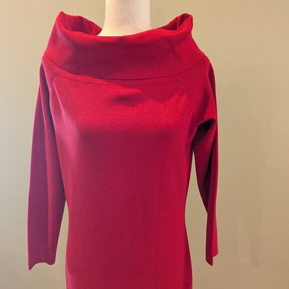 Ann Taylor Off The Shoulder Midi Sweater Dress - Picture 4 of 9